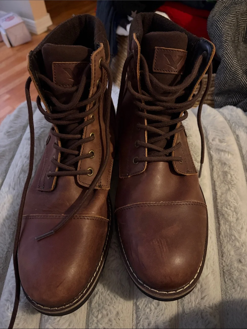 Men's Brown Leather Territory Lace-Up Ankle Boots — Rugged Comfort - 12